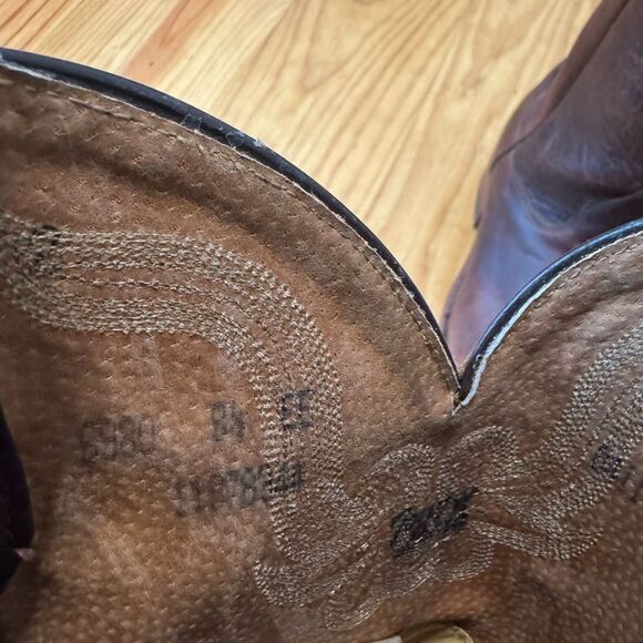 Tony Lama Sz 8.5EE 6980 Mens El Paso Collection Western Boot Bison Leather Dress - Picture 12 of 15